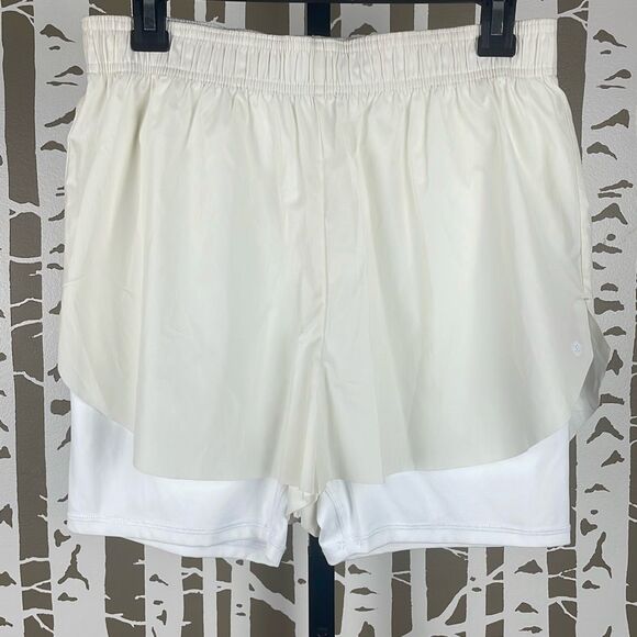 CALIA 2 In 1 Run Short White Reflective High Rise M - Picture 1 of 13